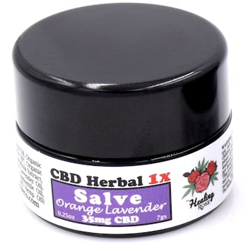 CBD Salve | Orange Lavender w/Chamomile Mini .25oz | 35mg CBD | The Healing Rose